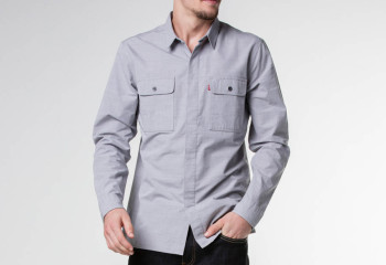 Levis Commuter Camisa Workshirt gris_f0